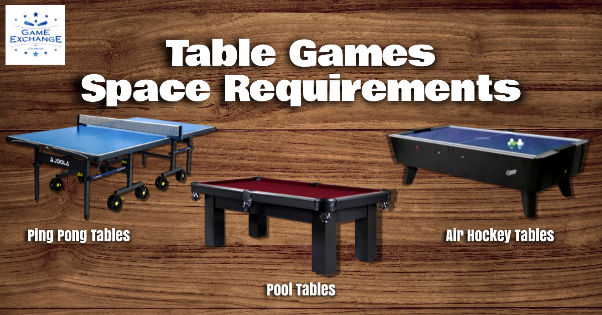 Guide to Table Games Space Requirements by Game Exchange