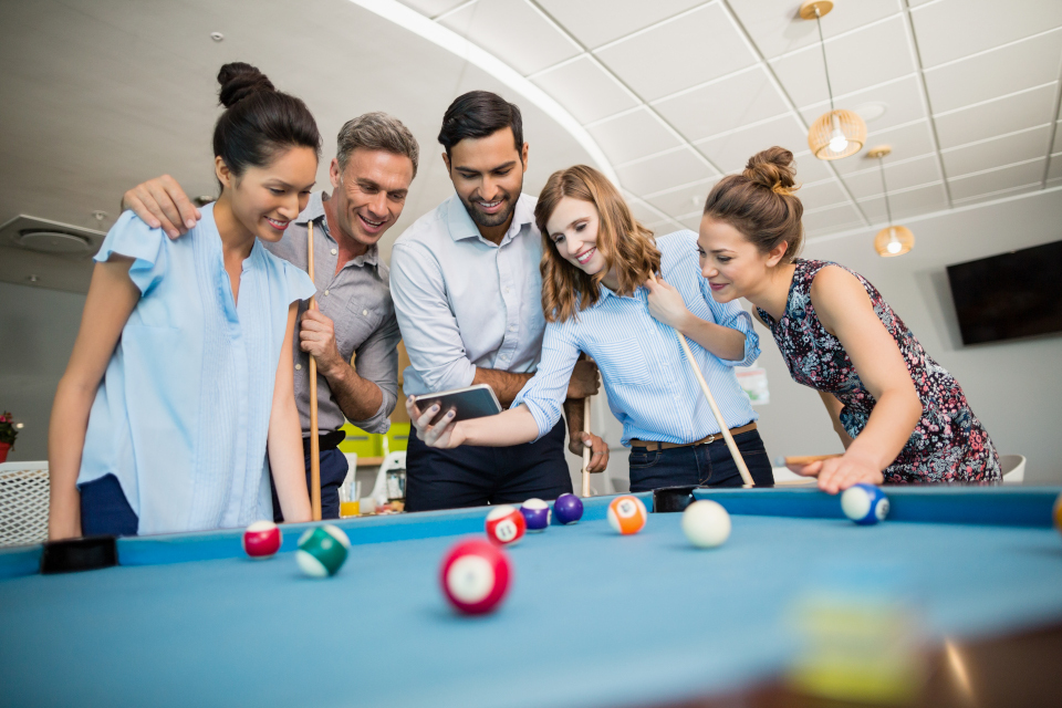 Pool Table Makes an Office More Fun and Inviting